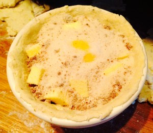 pond pudding before steaming